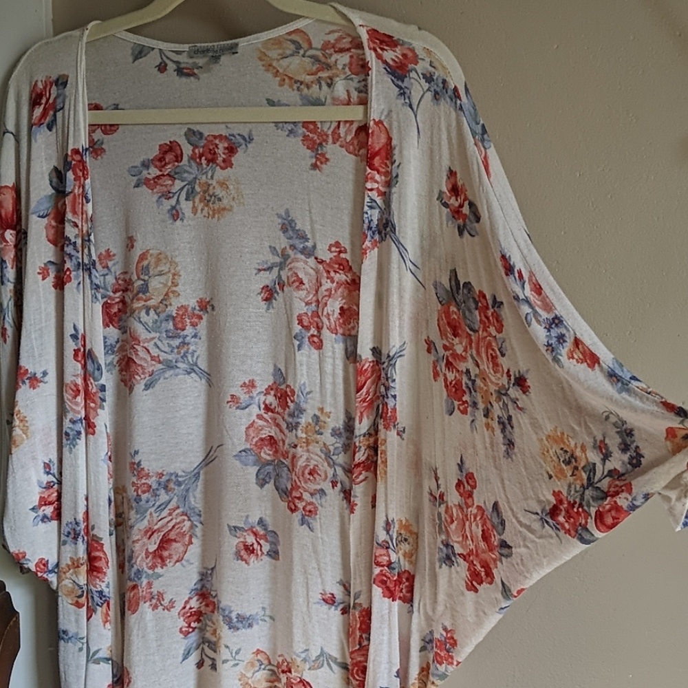 {Charlotte ruse} floral flowy cardigan